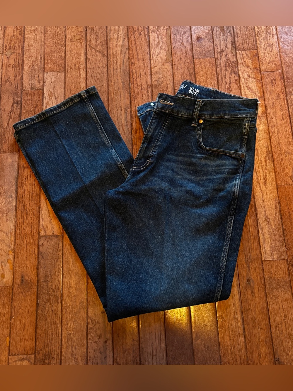 Mens Wrangler Retro Slim Boot Jeans 35x32